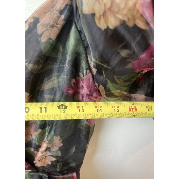 Flying Tomato Organza Melanie Dress Floral Midi Dress, Cottagecore Romantic Sz S - Picture 5 of 7
